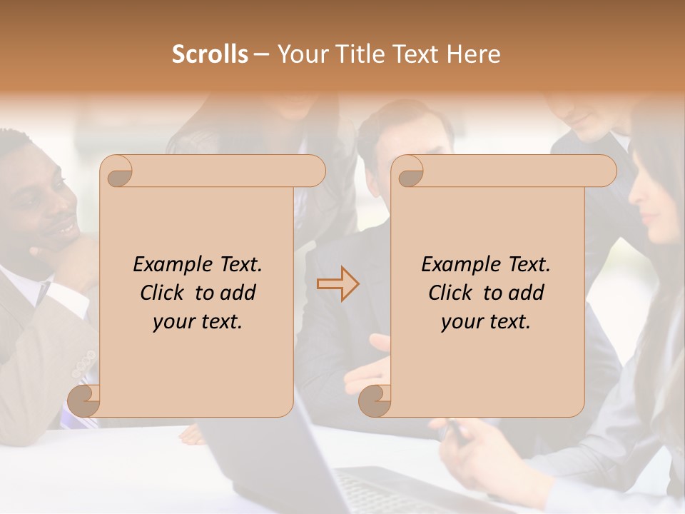 Male Discussing Employee PowerPoint Template