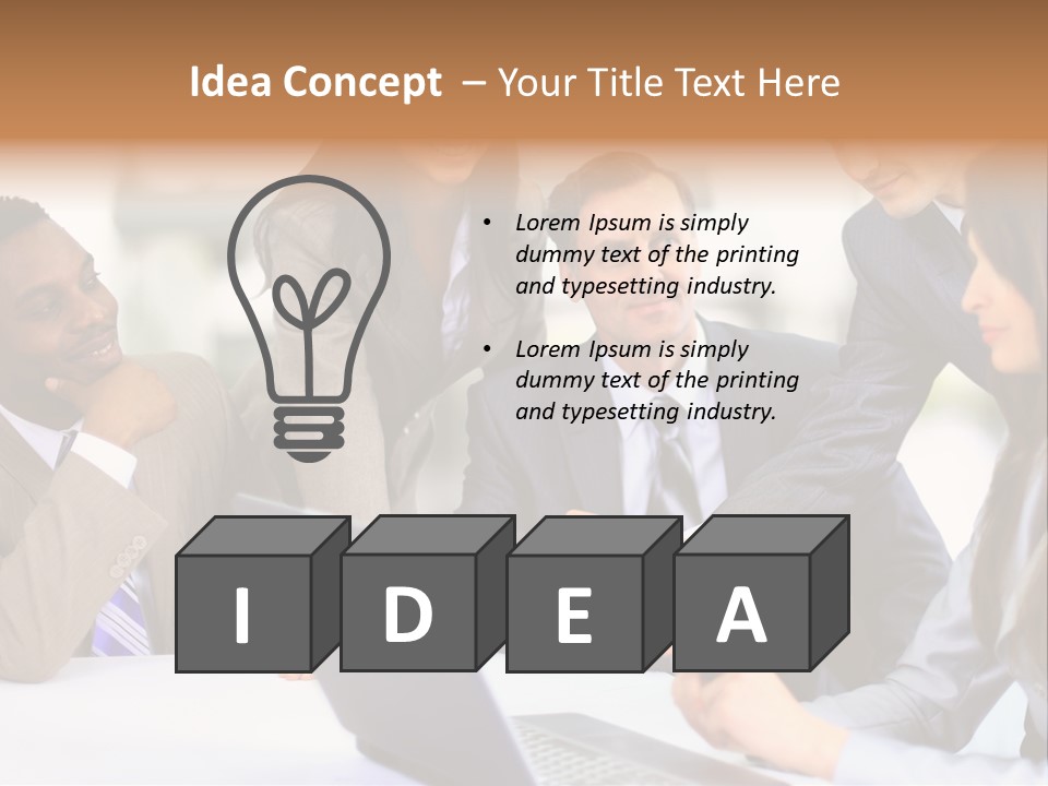 Male Discussing Employee PowerPoint Template