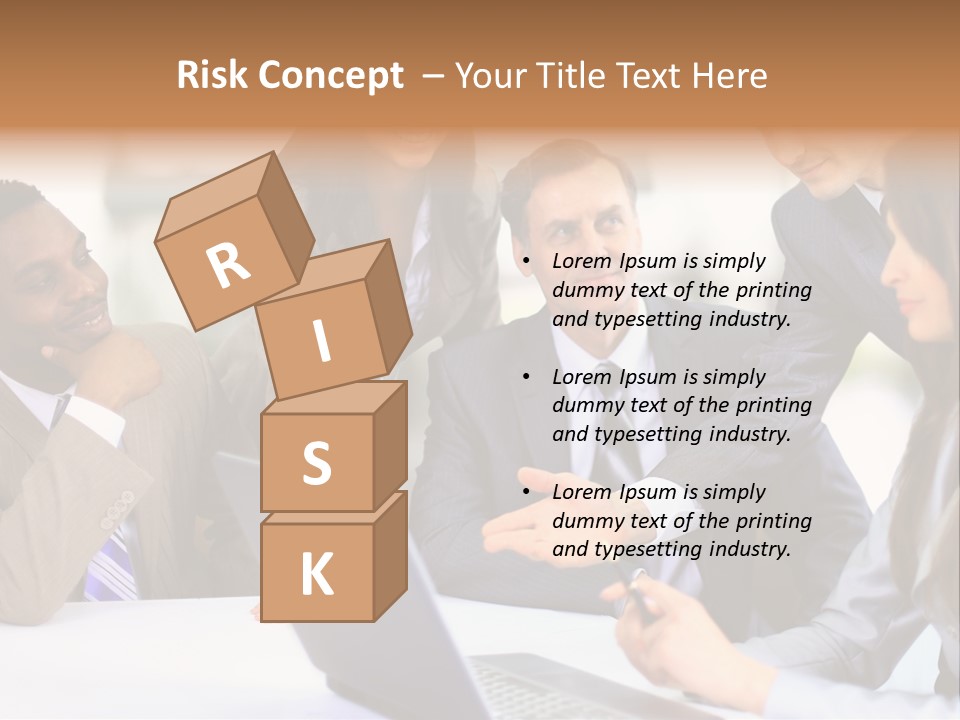 Male Discussing Employee PowerPoint Template