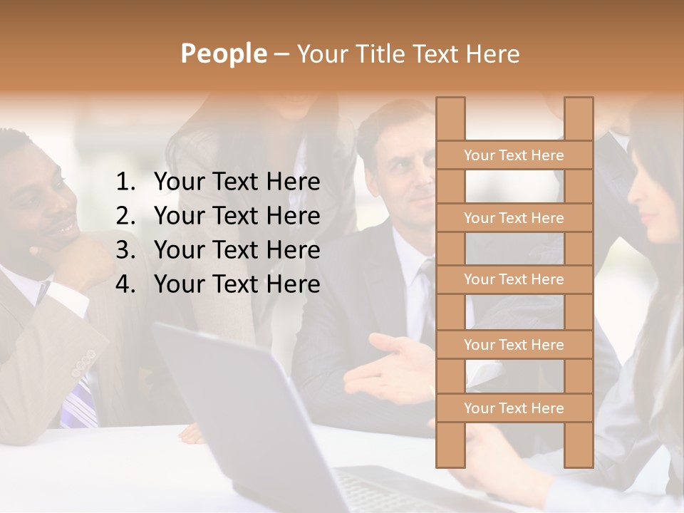 Male Discussing Employee PowerPoint Template