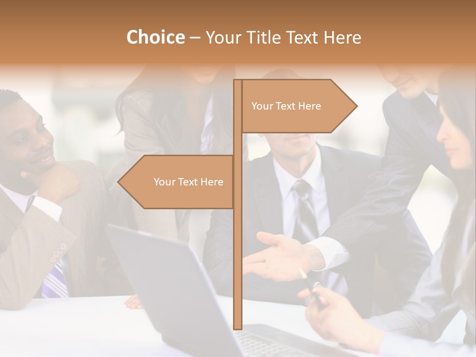 Male Discussing Employee PowerPoint Template