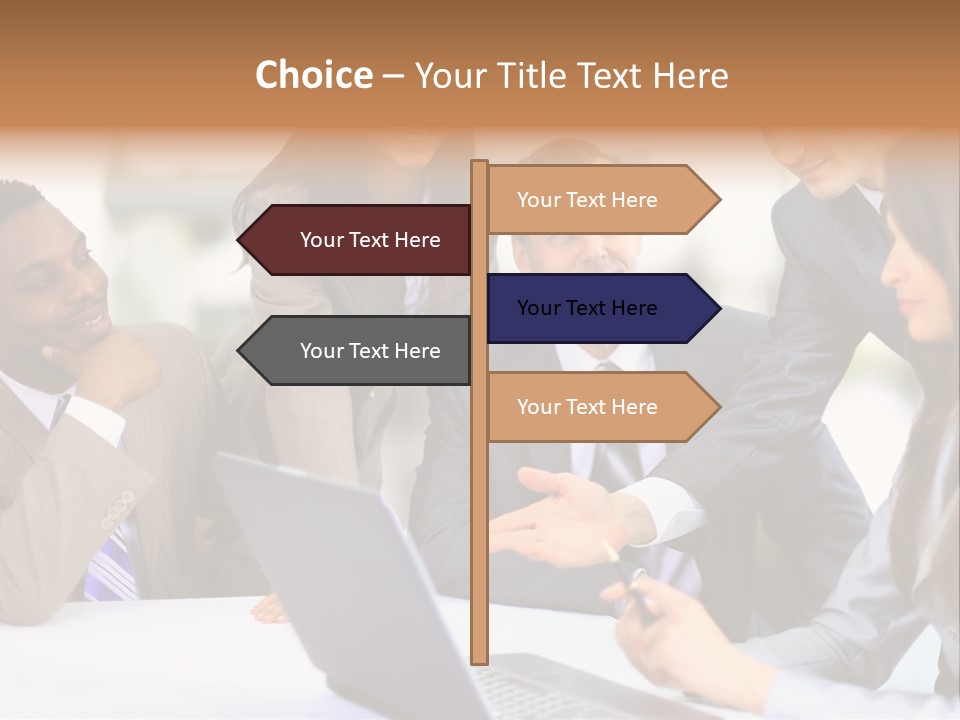 Male Discussing Employee PowerPoint Template