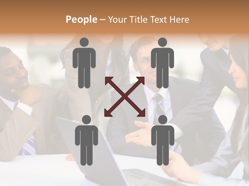 Male Discussing Employee PowerPoint Template