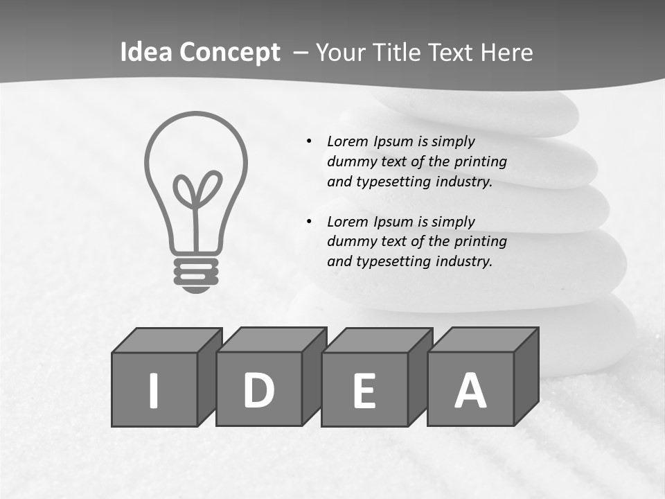 A Pile Of Rocks Sitting On Top Of A White Surface PowerPoint Template