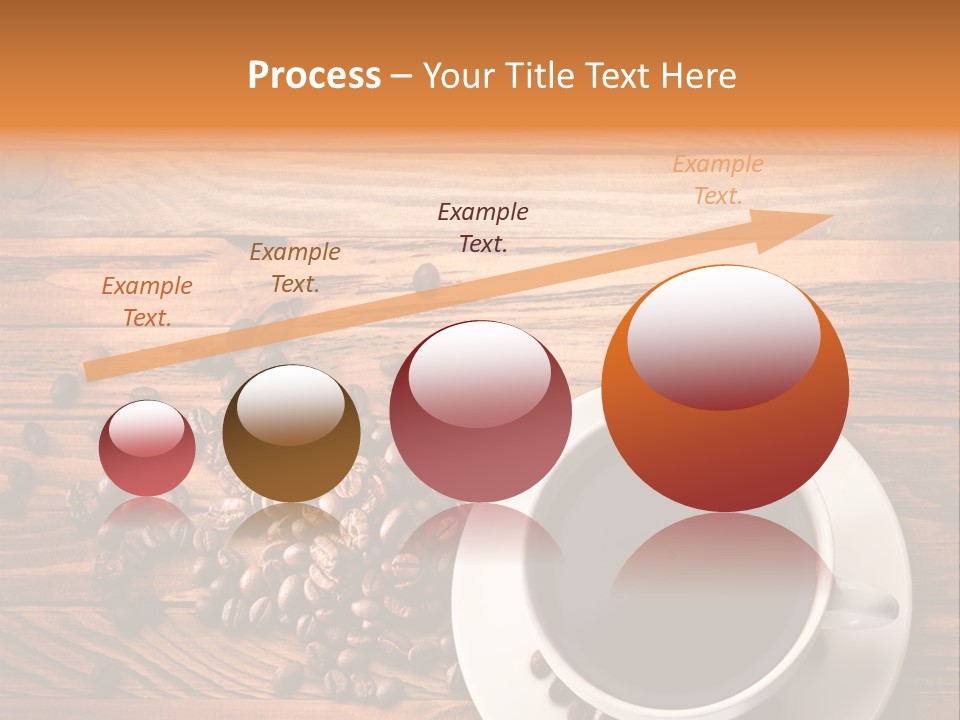 A Cup Of Coffee Next To A Pile Of Coffee Beans PowerPoint Template