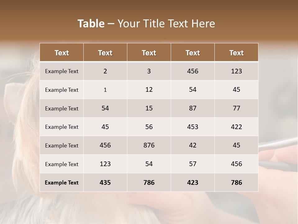 A Person Cutting A Dog's Hair With A Pair Of Scissors PowerPoint Template