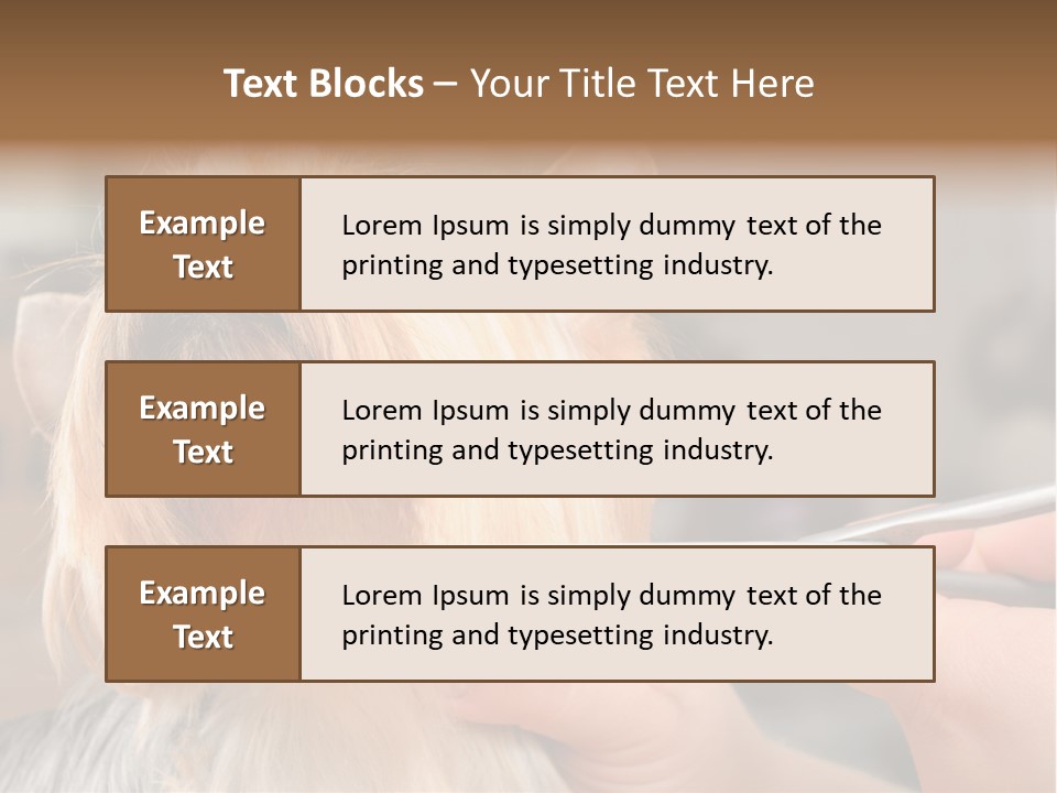 A Person Cutting A Dog's Hair With A Pair Of Scissors PowerPoint Template