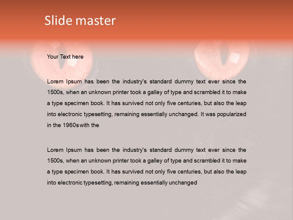 Macro Green Eyeball PowerPoint Template