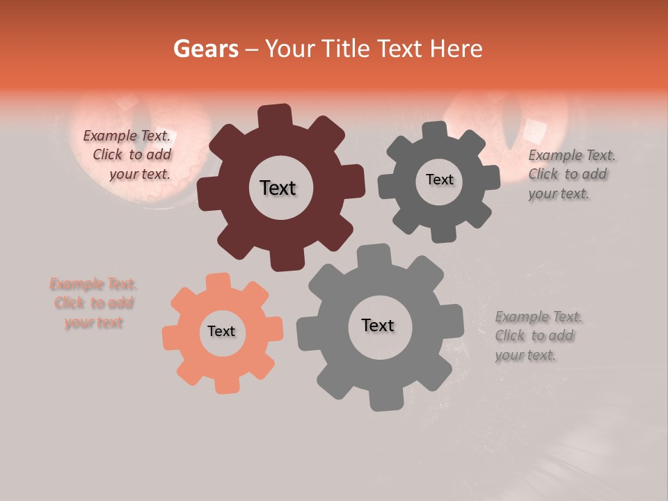 Macro Green Eyeball PowerPoint Template