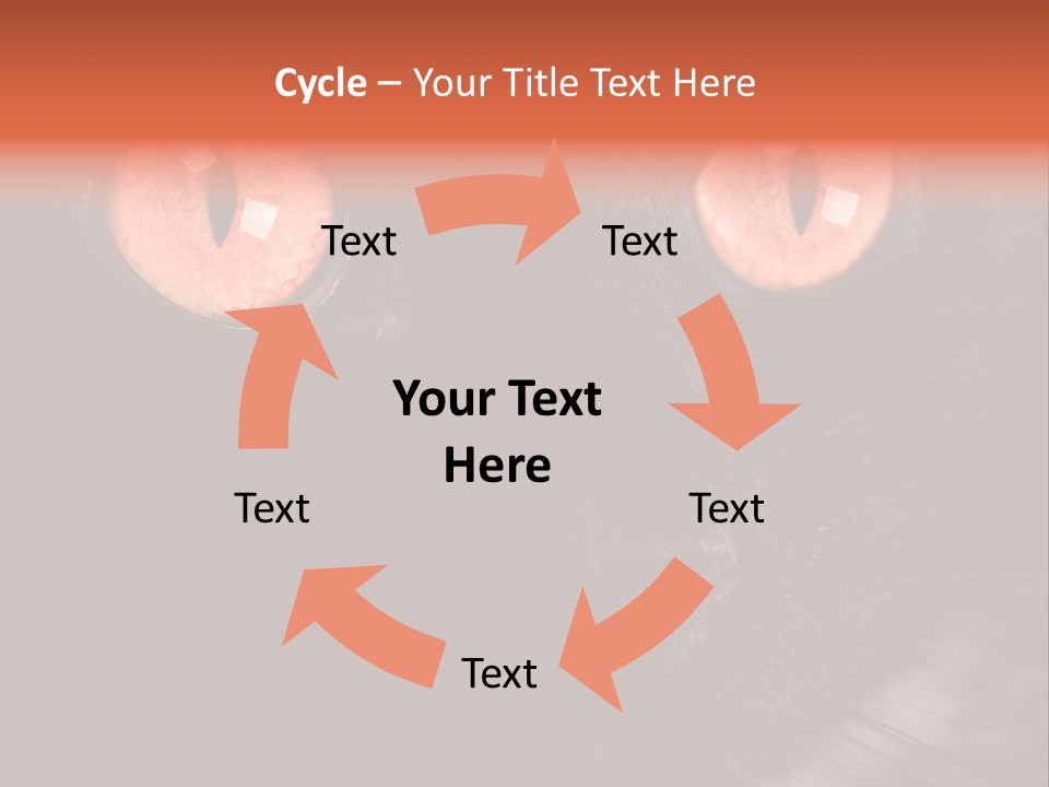 Macro Green Eyeball PowerPoint Template