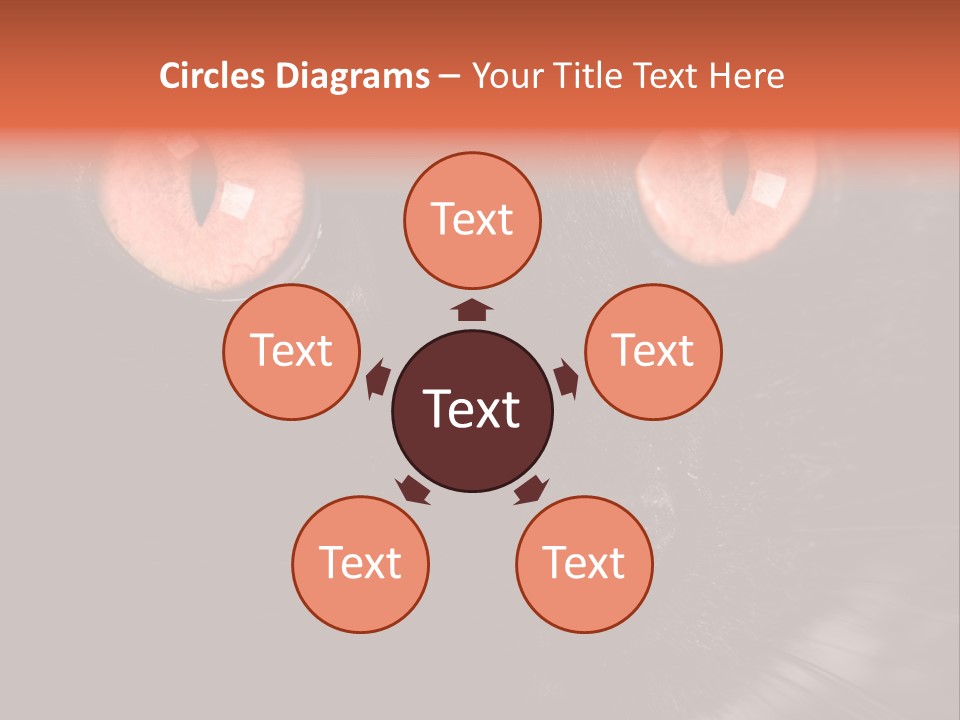 Macro Green Eyeball PowerPoint Template