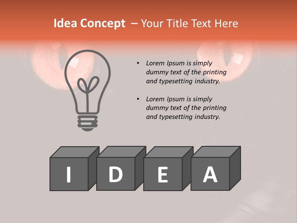 Macro Green Eyeball PowerPoint Template