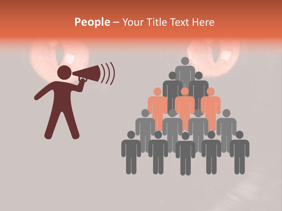 Macro Green Eyeball PowerPoint Template