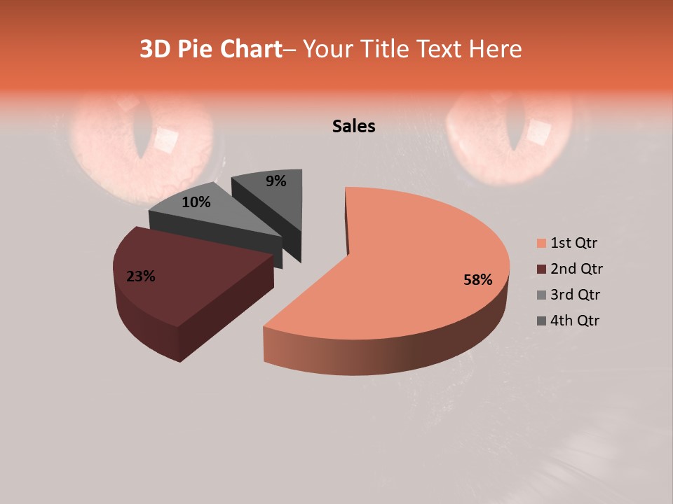 Macro Green Eyeball PowerPoint Template