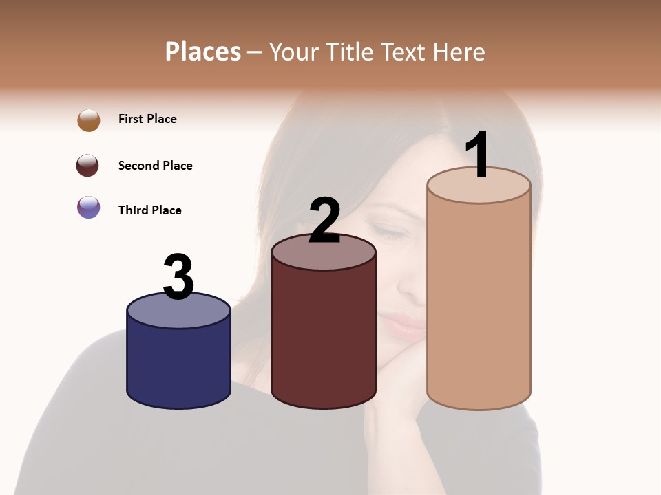 A Woman Holding Her Hand To Her Face PowerPoint Template