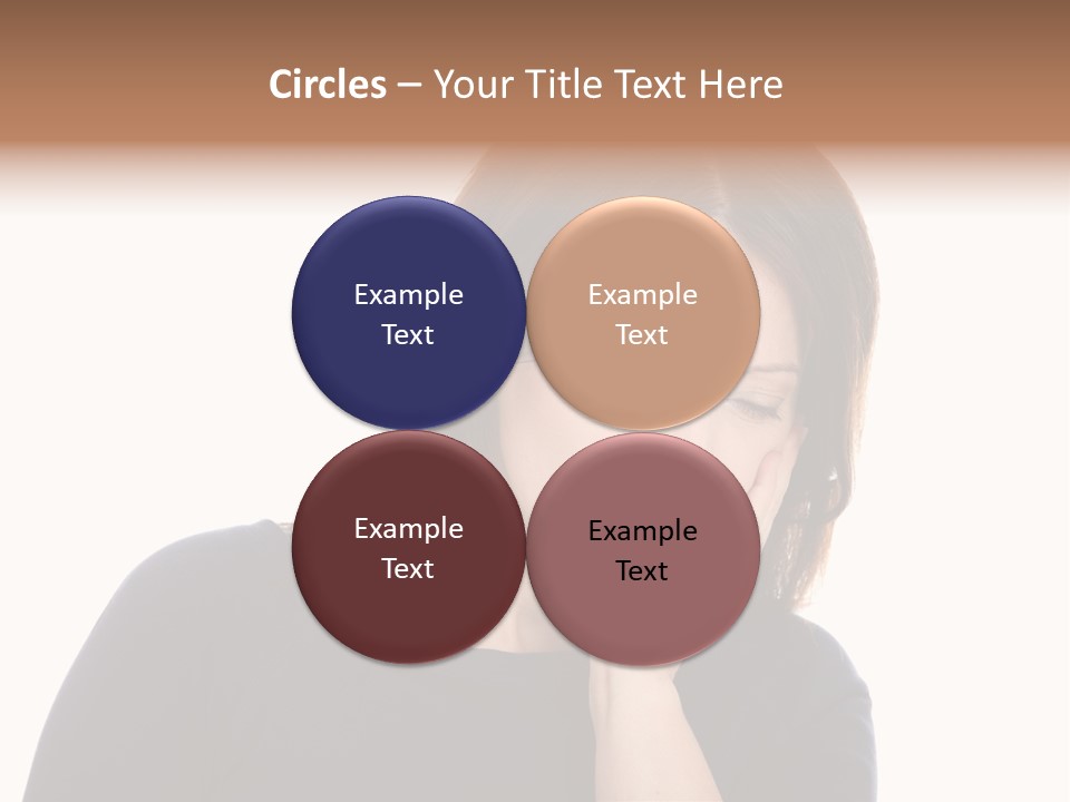 A Woman Holding Her Hand To Her Face PowerPoint Template