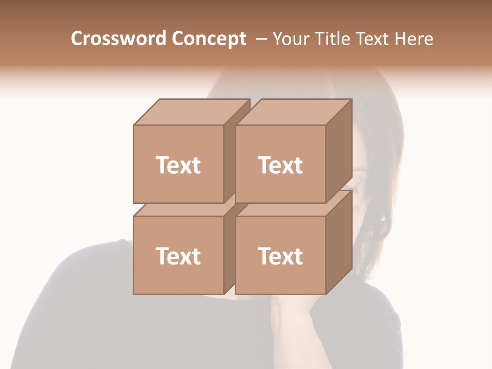 A Woman Holding Her Hand To Her Face PowerPoint Template