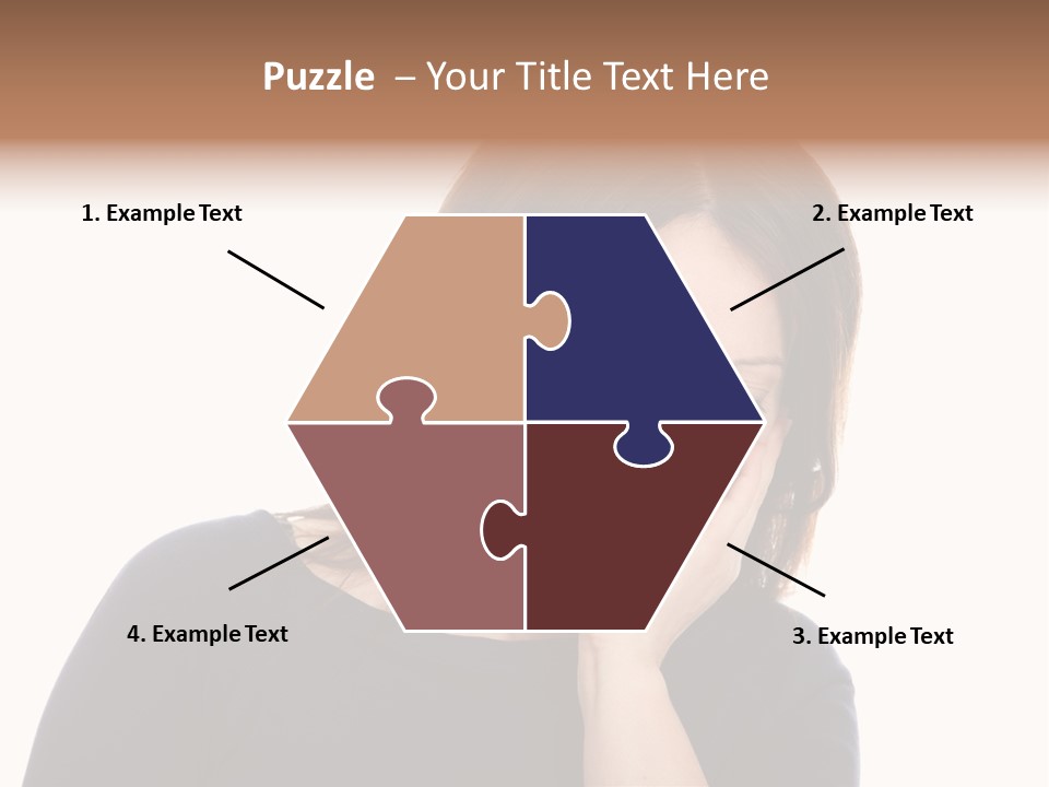 A Woman Holding Her Hand To Her Face PowerPoint Template