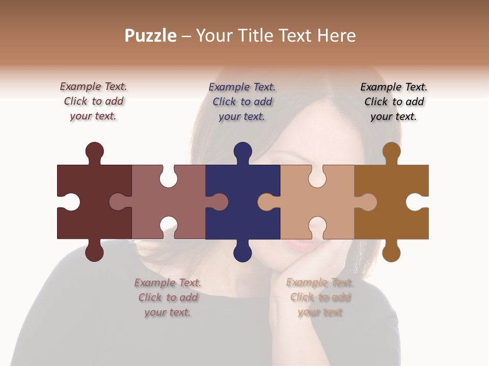 A Woman Holding Her Hand To Her Face PowerPoint Template