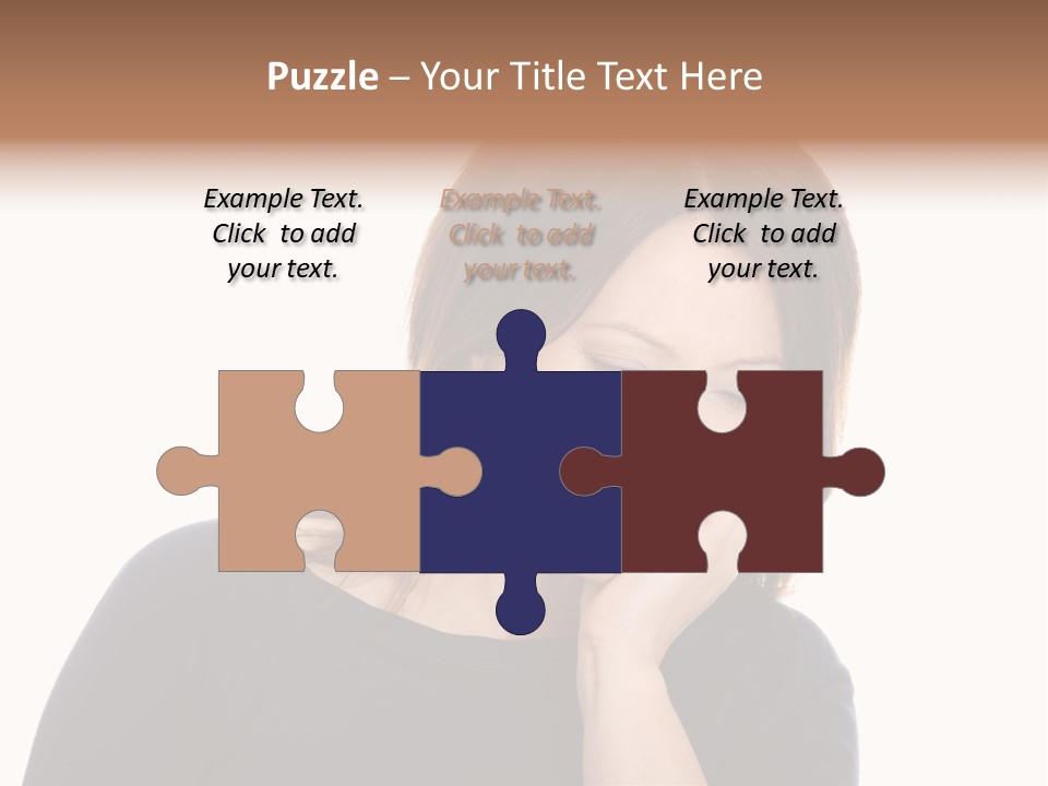 A Woman Holding Her Hand To Her Face PowerPoint Template