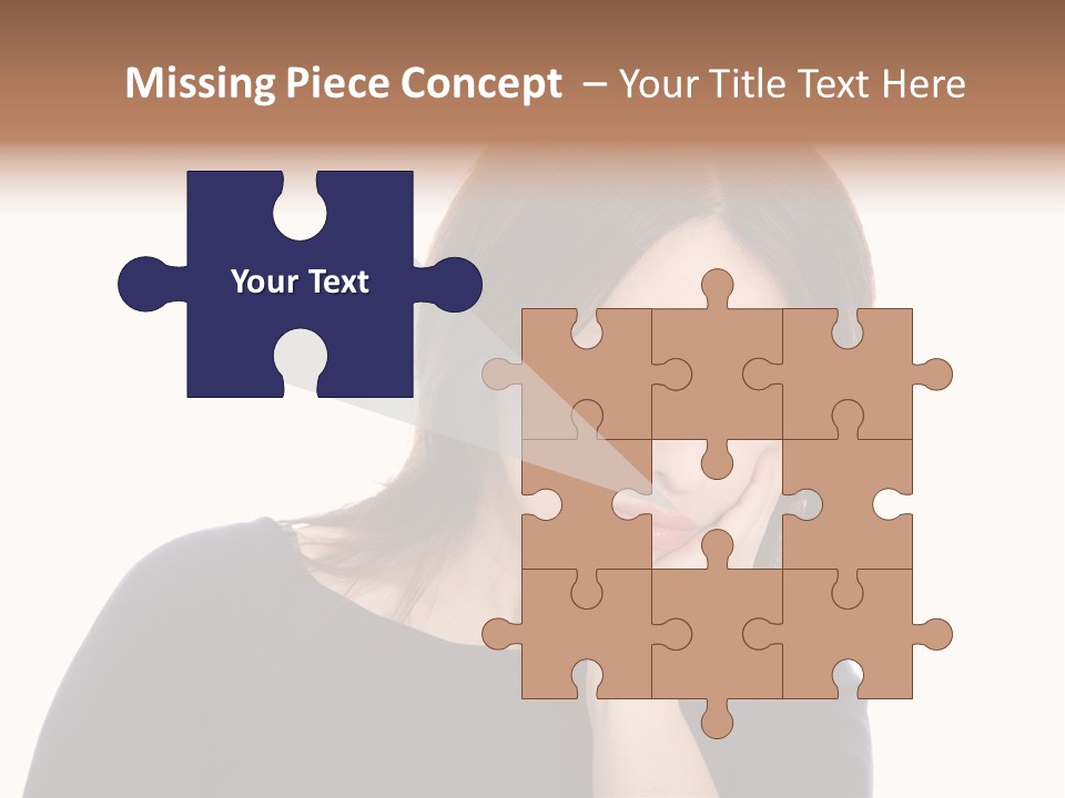 A Woman Holding Her Hand To Her Face PowerPoint Template