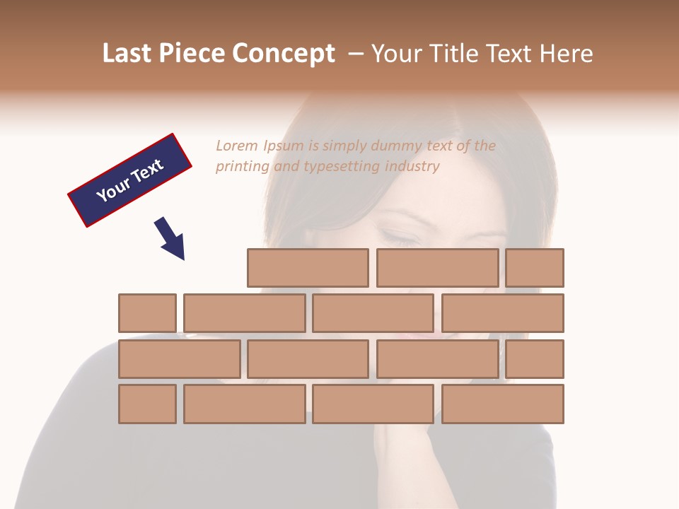 A Woman Holding Her Hand To Her Face PowerPoint Template