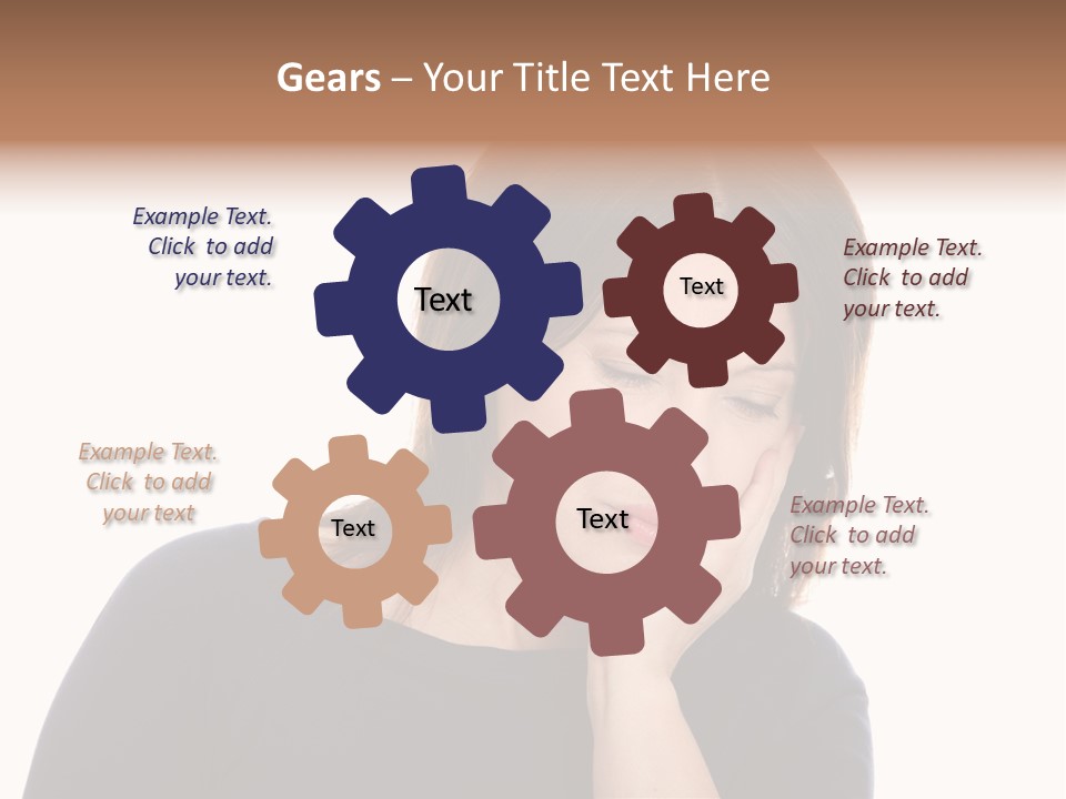 A Woman Holding Her Hand To Her Face PowerPoint Template