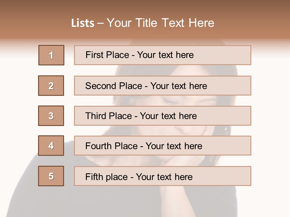 A Woman Holding Her Hand To Her Face PowerPoint Template