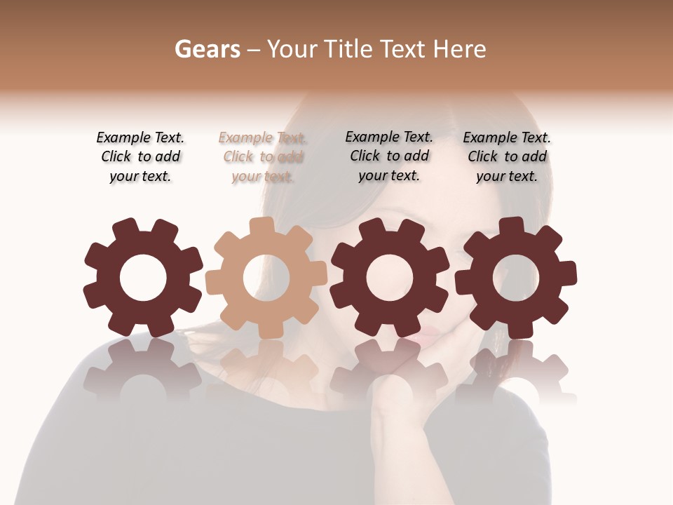 A Woman Holding Her Hand To Her Face PowerPoint Template