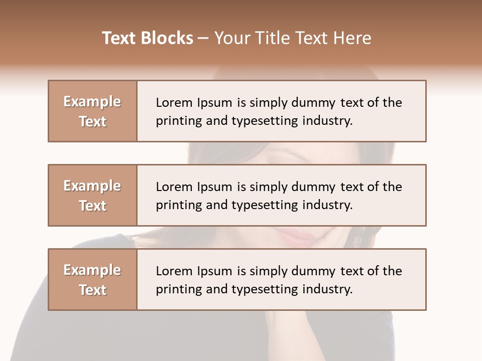 A Woman Holding Her Hand To Her Face PowerPoint Template