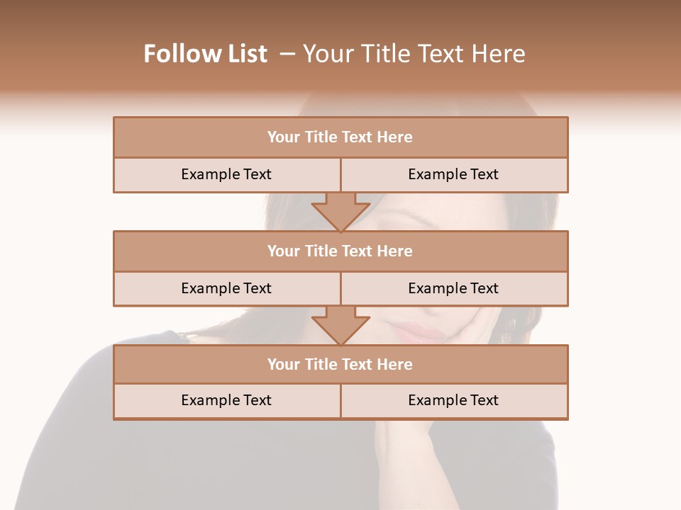 A Woman Holding Her Hand To Her Face PowerPoint Template