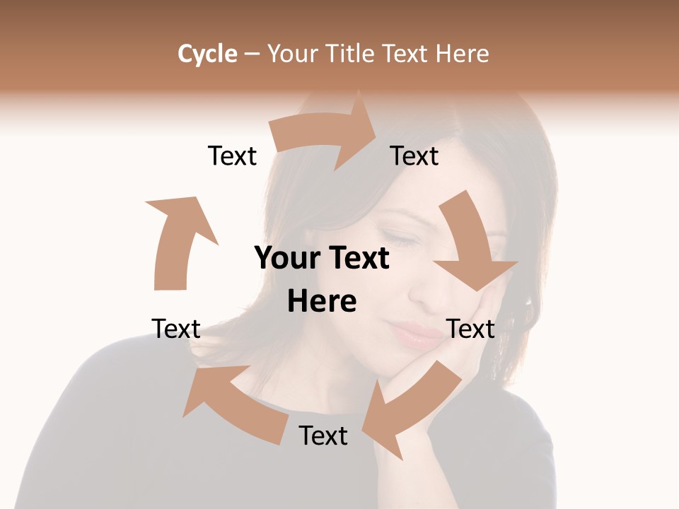 A Woman Holding Her Hand To Her Face PowerPoint Template