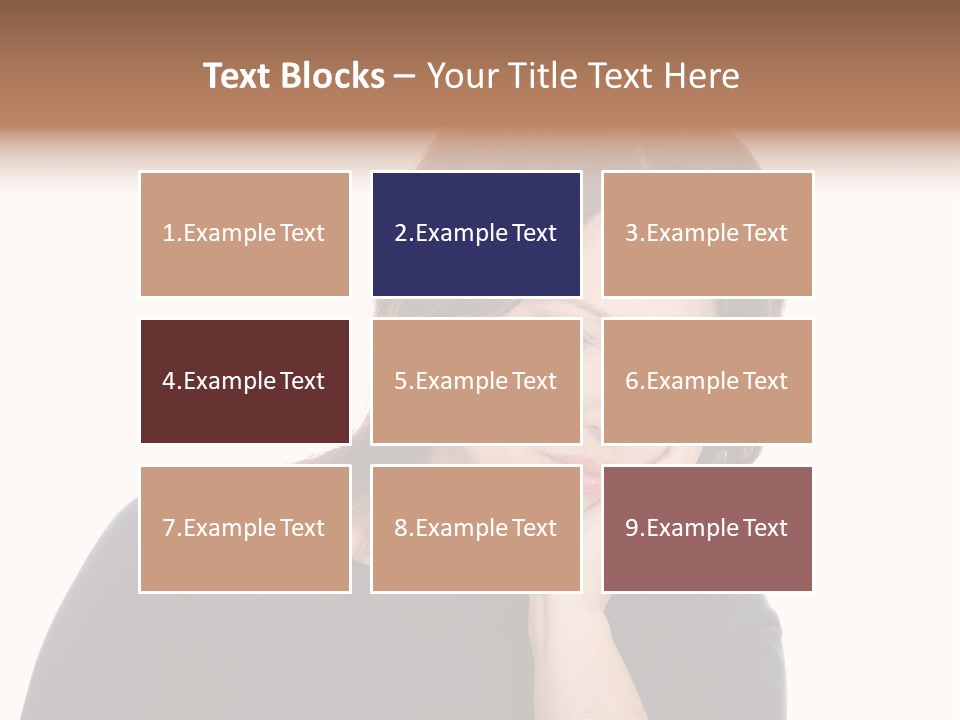 A Woman Holding Her Hand To Her Face PowerPoint Template