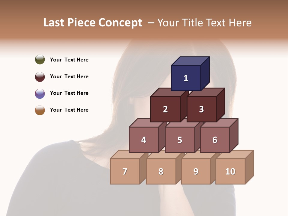 A Woman Holding Her Hand To Her Face PowerPoint Template