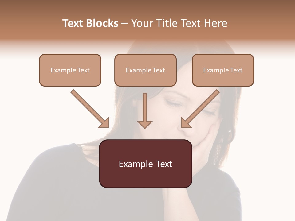 A Woman Holding Her Hand To Her Face PowerPoint Template