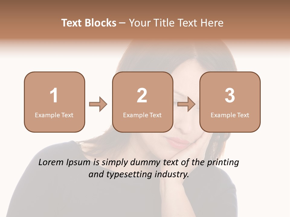 A Woman Holding Her Hand To Her Face PowerPoint Template