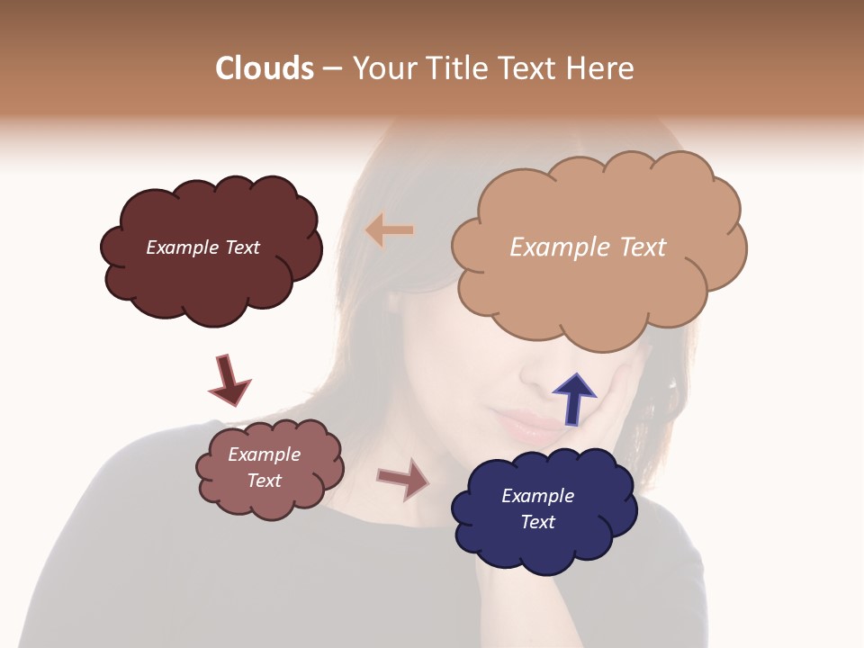 A Woman Holding Her Hand To Her Face PowerPoint Template