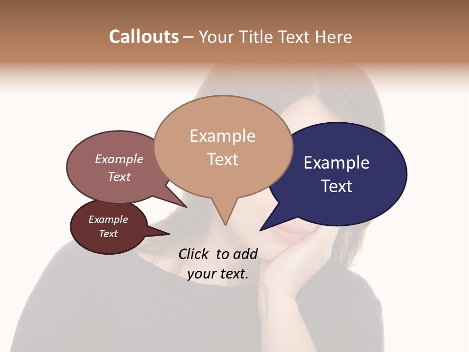 A Woman Holding Her Hand To Her Face PowerPoint Template