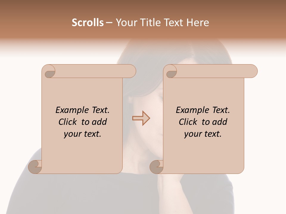 A Woman Holding Her Hand To Her Face PowerPoint Template