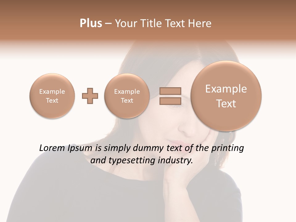 A Woman Holding Her Hand To Her Face PowerPoint Template