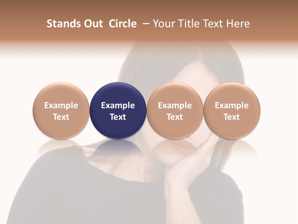 A Woman Holding Her Hand To Her Face PowerPoint Template