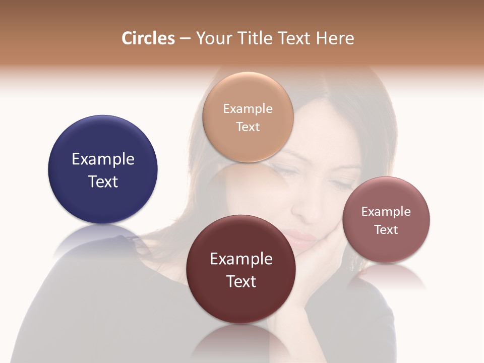 A Woman Holding Her Hand To Her Face PowerPoint Template