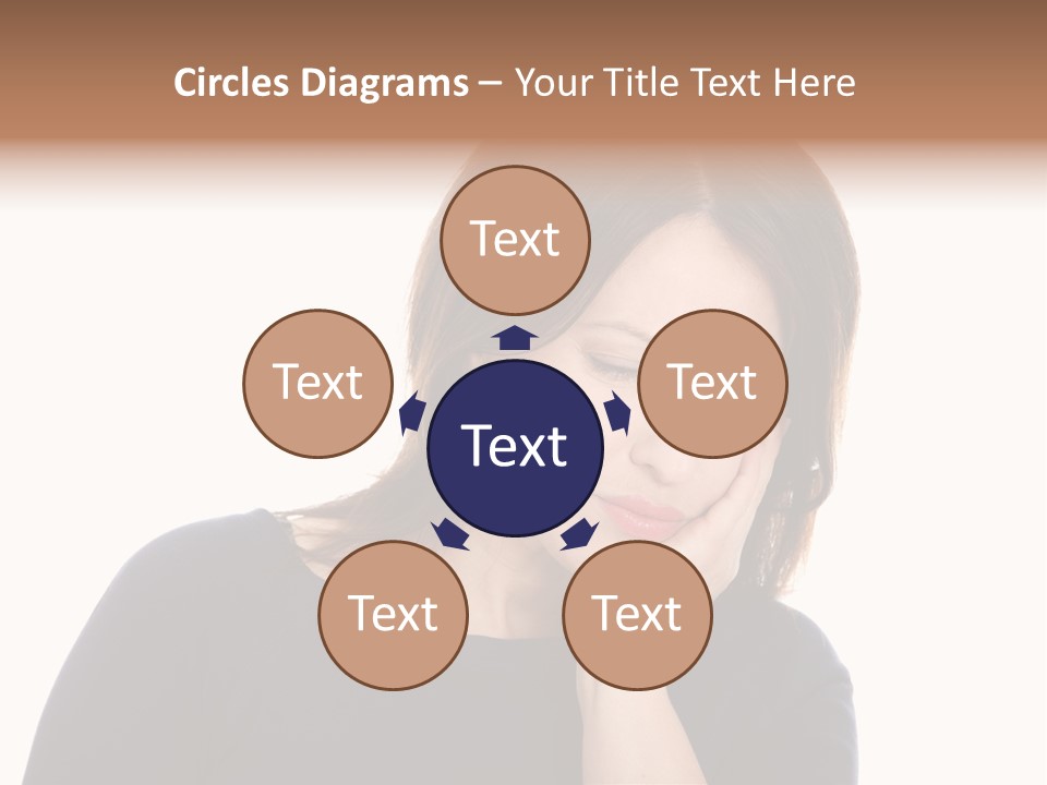 A Woman Holding Her Hand To Her Face PowerPoint Template