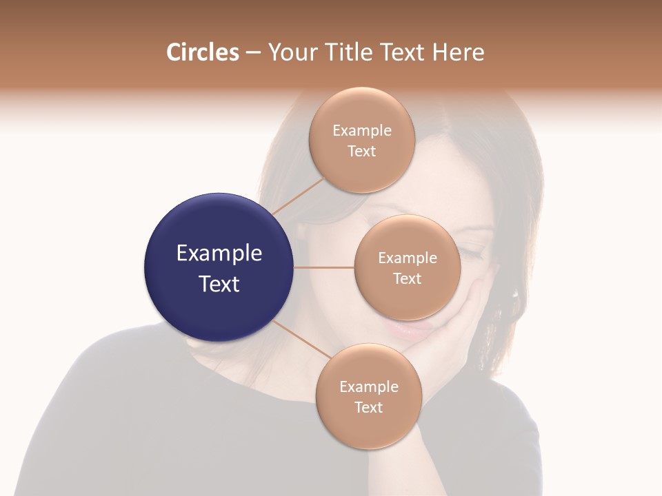 A Woman Holding Her Hand To Her Face PowerPoint Template