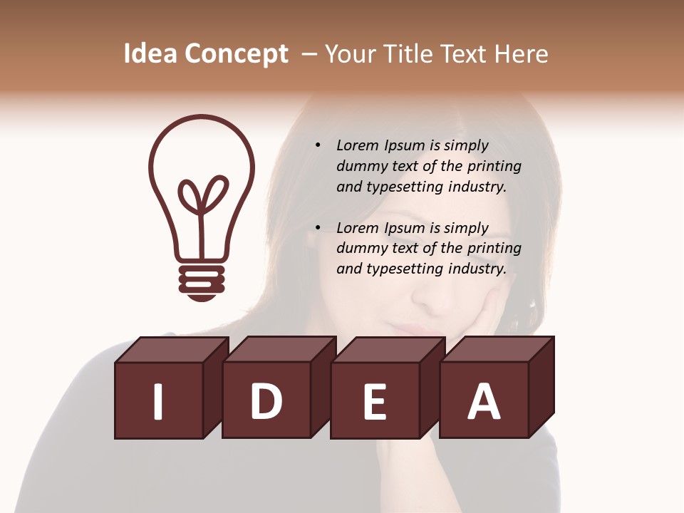 A Woman Holding Her Hand To Her Face PowerPoint Template