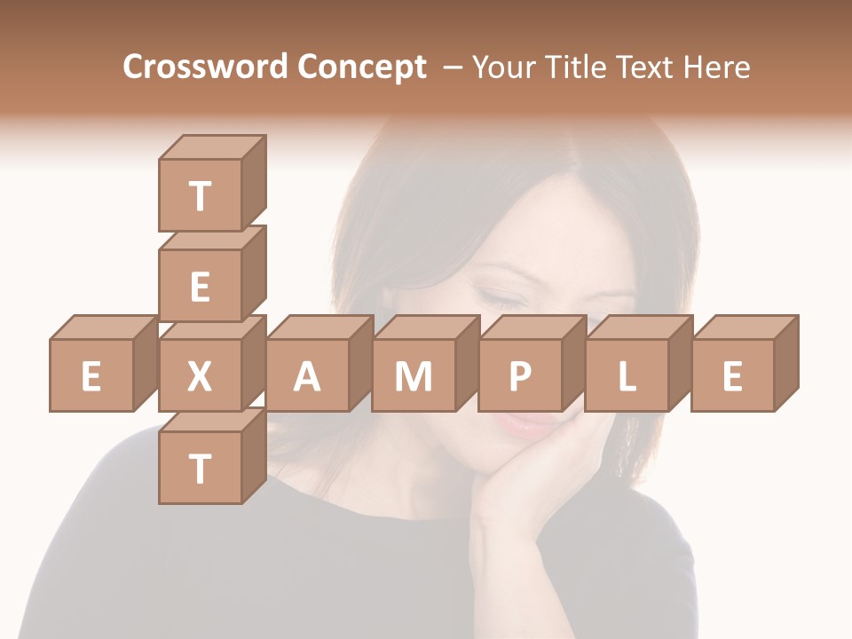 A Woman Holding Her Hand To Her Face PowerPoint Template