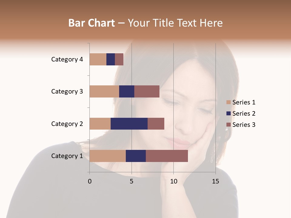 A Woman Holding Her Hand To Her Face PowerPoint Template