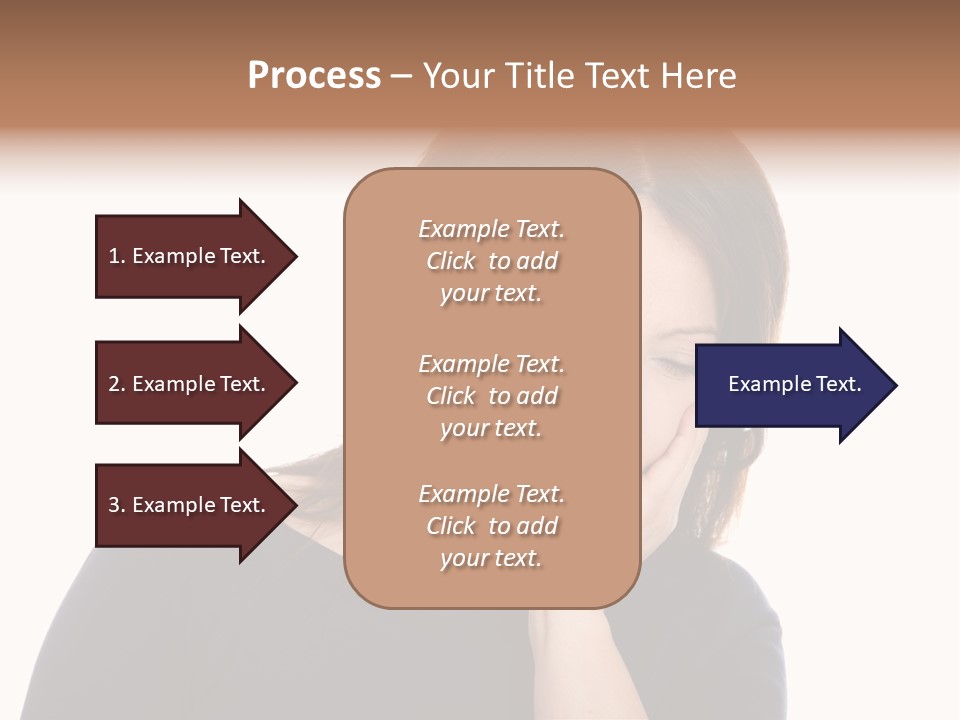 A Woman Holding Her Hand To Her Face PowerPoint Template