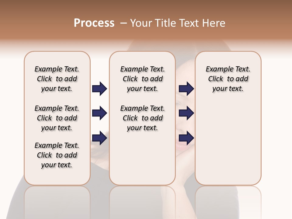 A Woman Holding Her Hand To Her Face PowerPoint Template