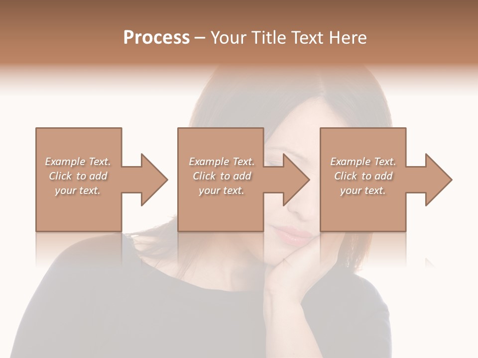A Woman Holding Her Hand To Her Face PowerPoint Template